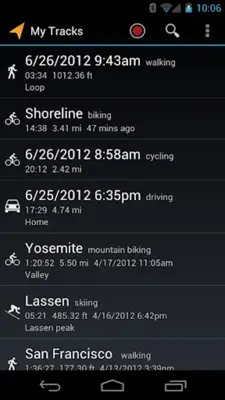 My Tracks android App screenshot 0